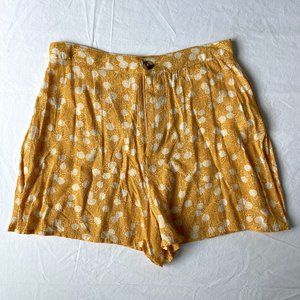Golden Floral Dress Shorts